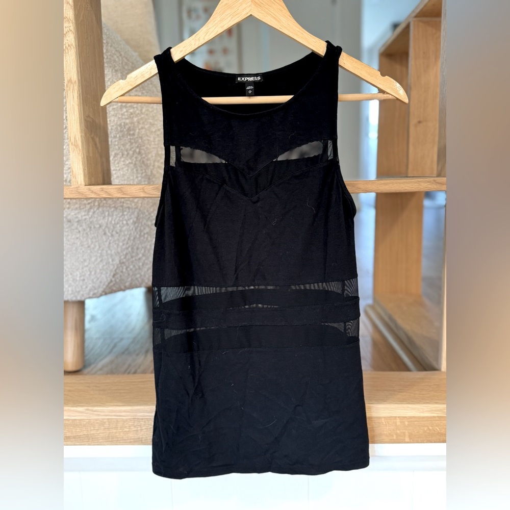 Express tank top with mesh detail